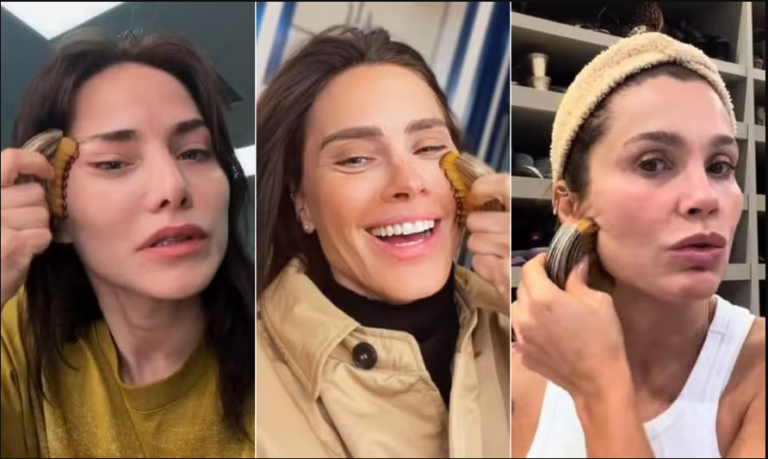 escovinha facial de skincare