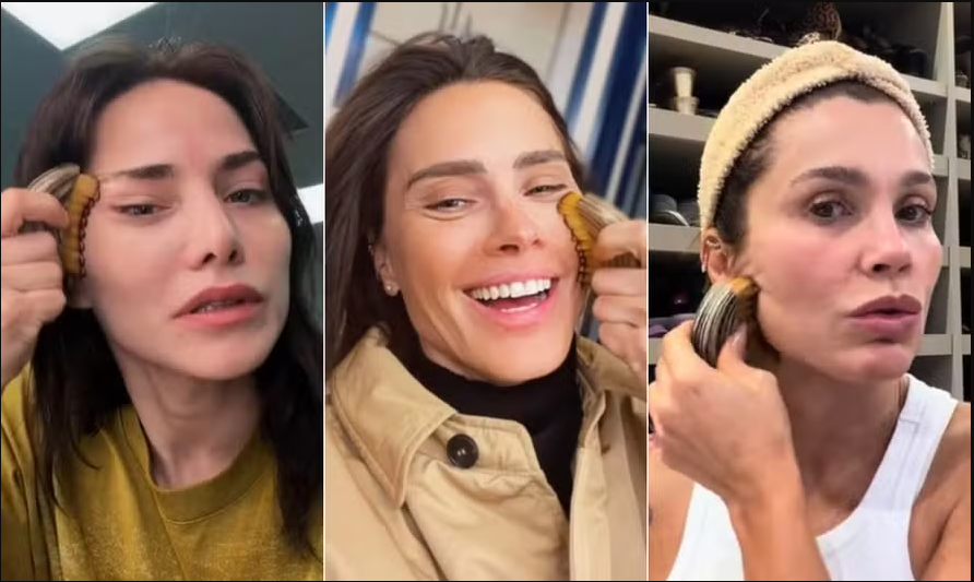 escovinha facial de skincare